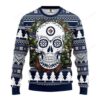 Nhl Winnipeg Jets Skull Flower Ugly Christmas Sweater