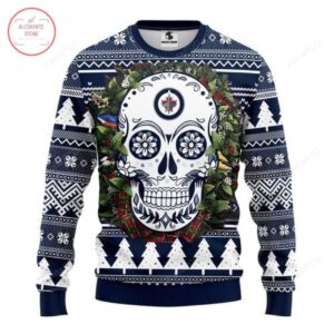Nhl Winnipeg Jets Skull Ugly Christmas Sweater