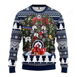 Nhl Winnipeg Jets Tree Christmas Ugly Christmas Sweater