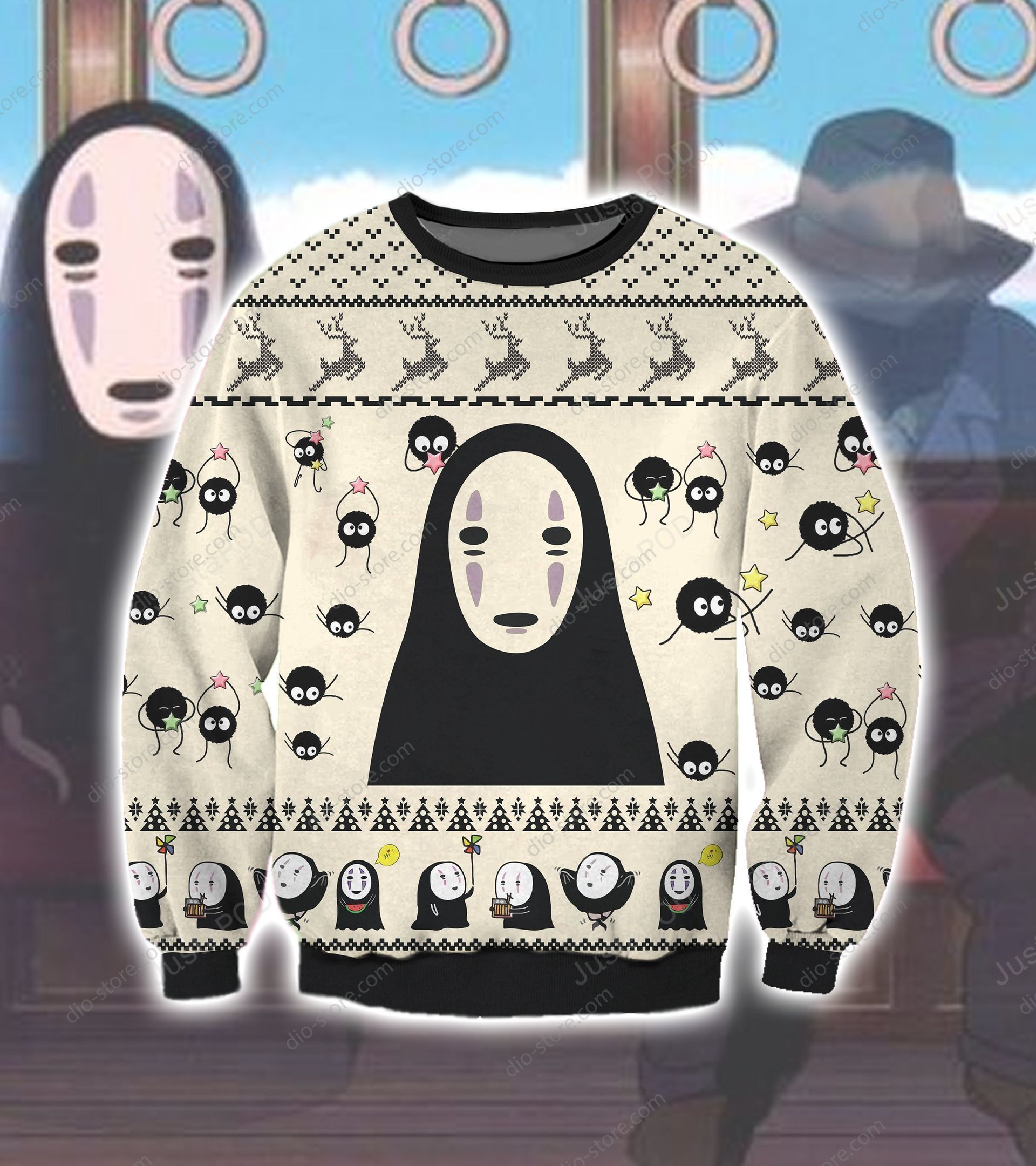 No- Face Knitting Pattern 3d Print Ugly Sweater No- Face Knitting Pattern 3d Print Ugly Sweater