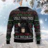 None Of My Business Black Cat Ugly Christmas Sweater