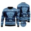 North Carolina Tar Heels Football Team Logo Personalized Ugly Christmas Sweater