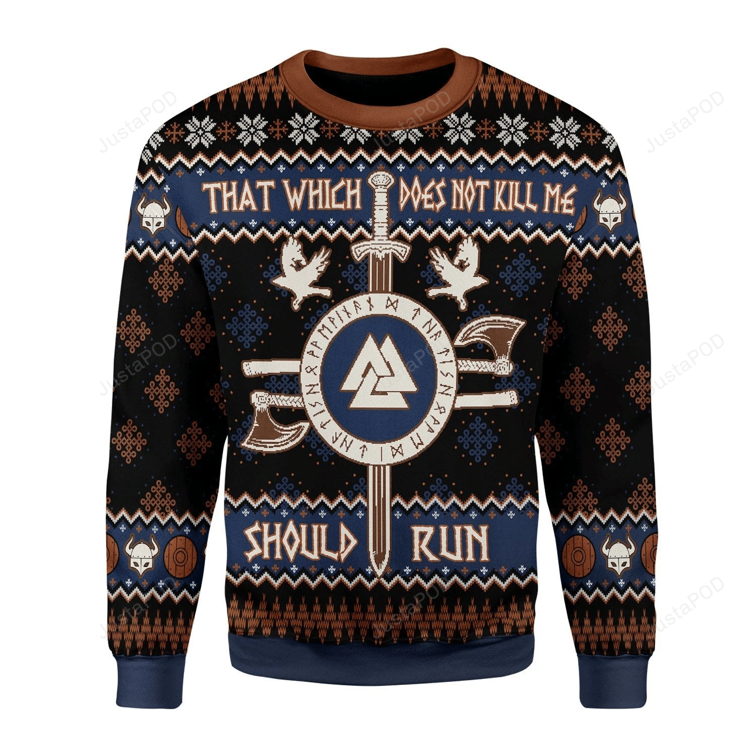 Not Kill Me Should Run Viking Mythology Ugly Christmas Sweater Not Kill Me Should Run Viking Mythology Ugly Christmas Sweater