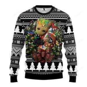 Oakland Raiders Groot Hug Ugly Christmas Sweater