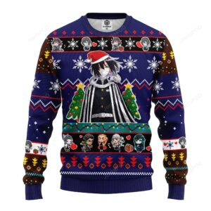 Obanai Iguro Demon Slayer Anime Ugly Christmas Sweater Blue