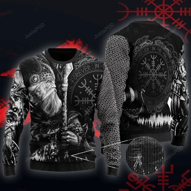 Odin Tattoo Valknut Viking Ugly Christmas Sweater Odin Tattoo Valknut Viking Ugly Christmas Sweater