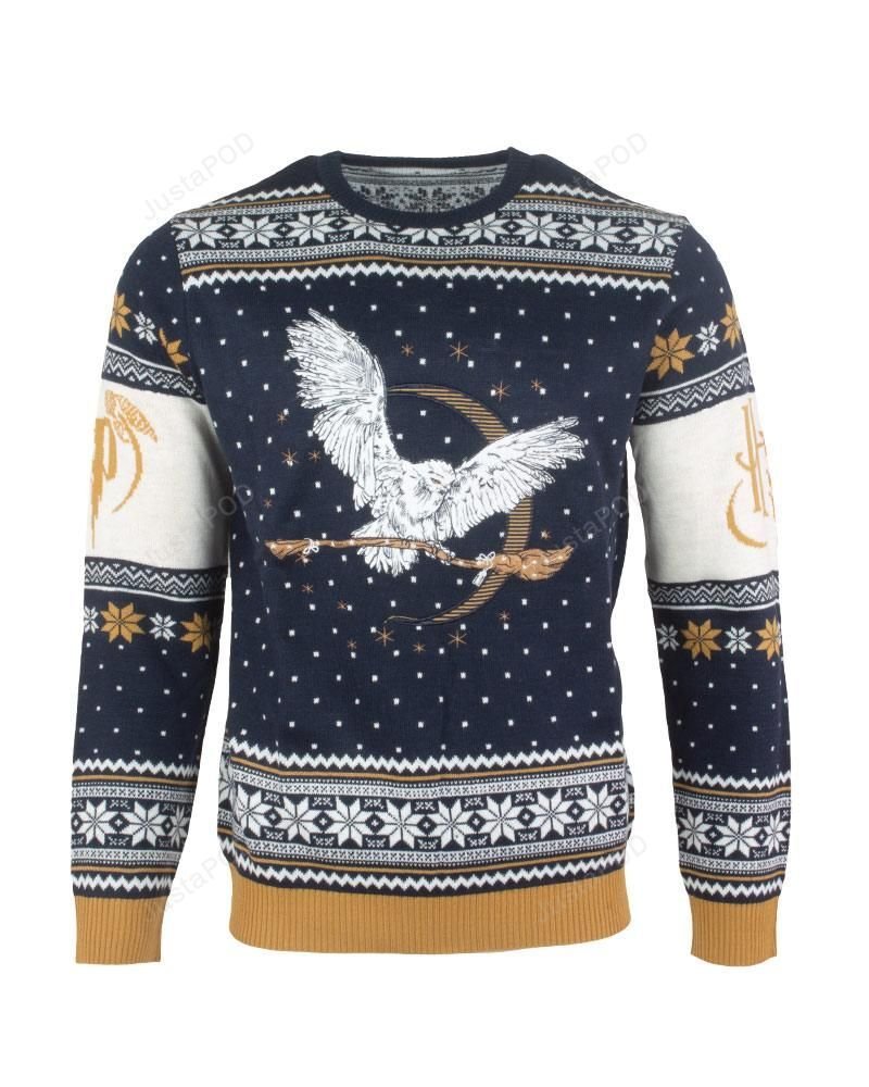 Official Harry Potter Hedwig Christmas Ugly Sweater Official Harry Potter Hedwig Christmas Ugly Sweater