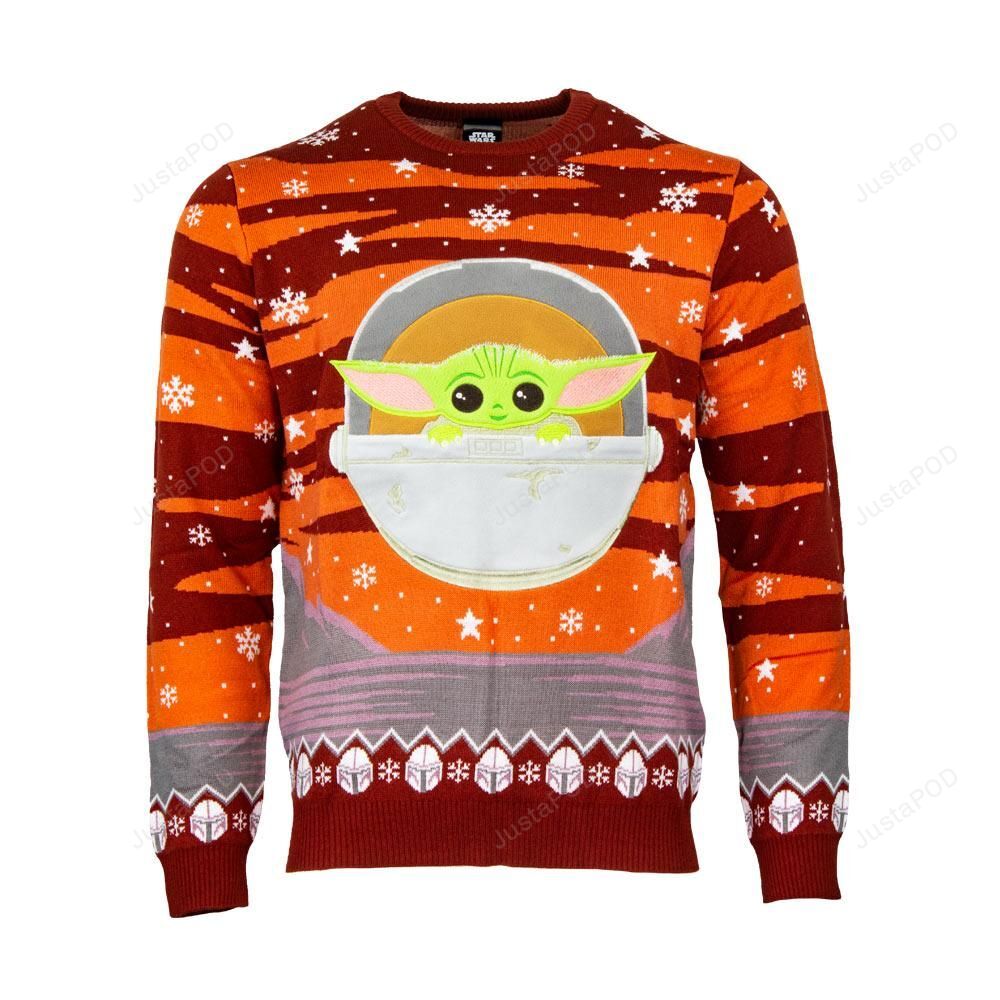 Official Star Wars Baby Yoda Christmas Ugly Sweater Official Star Wars Baby Yoda Christmas Ugly Sweater