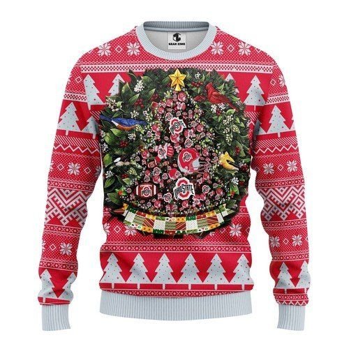 Ohio State Buckeyes Christmas Tree For Unisex Ugly Christmas Sweater Ohio State Buckeyes Christmas Tree For Unisex Ugly Christmas Sweater