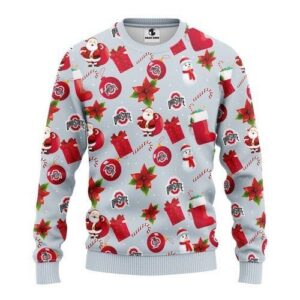 Ohio State Buckeyes For Unisex Ugly Christmas Sweater