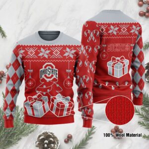 Ohio State Buckeyes Funny Ugly Christmas Sweater
