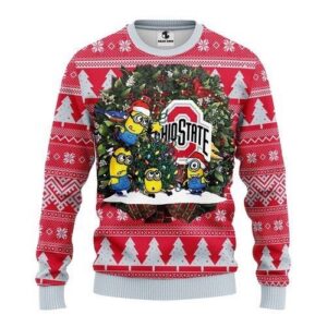 Ohio State Buckeyes Minion For Unisex Ugly Christmas Sweater