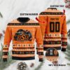 Oklahoma State Cowboys Custom Name & Number Personalized Ugly Christmas Sweater