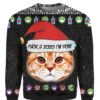 Orange Tabby Cat And Fuck You Ugly Christmas Sweater