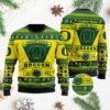 Oregon Ducks Football Team Logo Custom Name Personalized Ugly Christmas Sweater