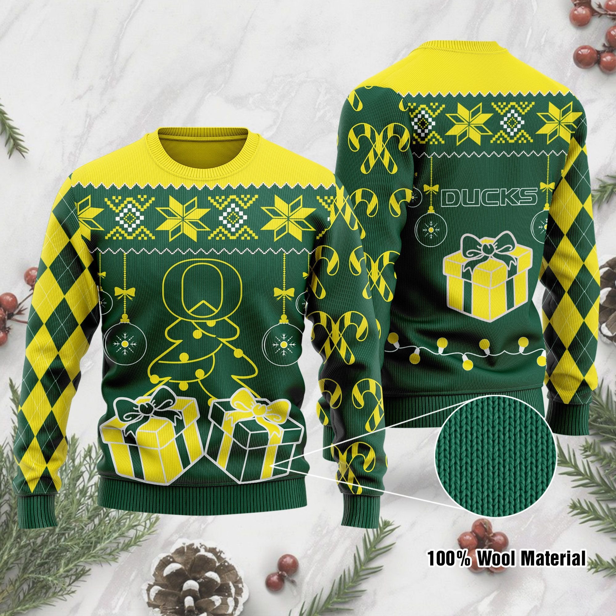 Oregon Ducks Funny Ugly Christmas Sweater Oregon Ducks Funny Ugly Christmas Sweater