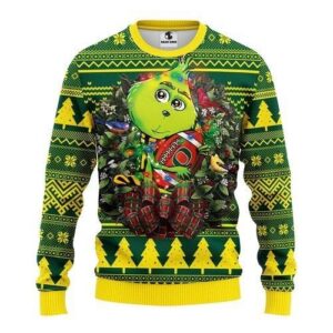 Oregon Ducks Grinch Hug For Unisex Ugly Christmas Sweater