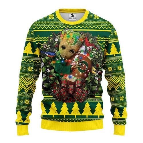 Oregon Ducks Groot Hug Ugly Christmas Sweater Oregon Ducks Groot Hug Ugly Christmas Sweater