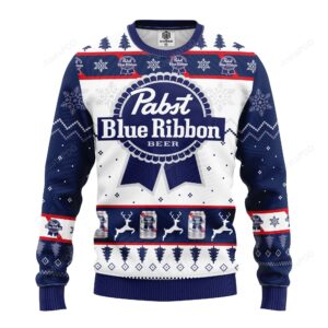 Pabst Blue Beer Ugly Christmas Sweater