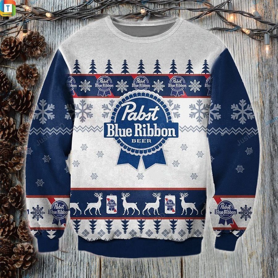 Pabst blue ribbon beer ugly sweater Pabst blue ribbon beer ugly sweater
