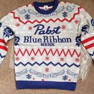 Pabst Blue Ribbon Ugly Christmas Sweater