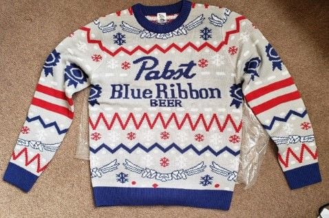 Pabst Blue Ribbon Ugly Christmas Sweater Pabst Blue Ribbon Ugly Christmas Sweater