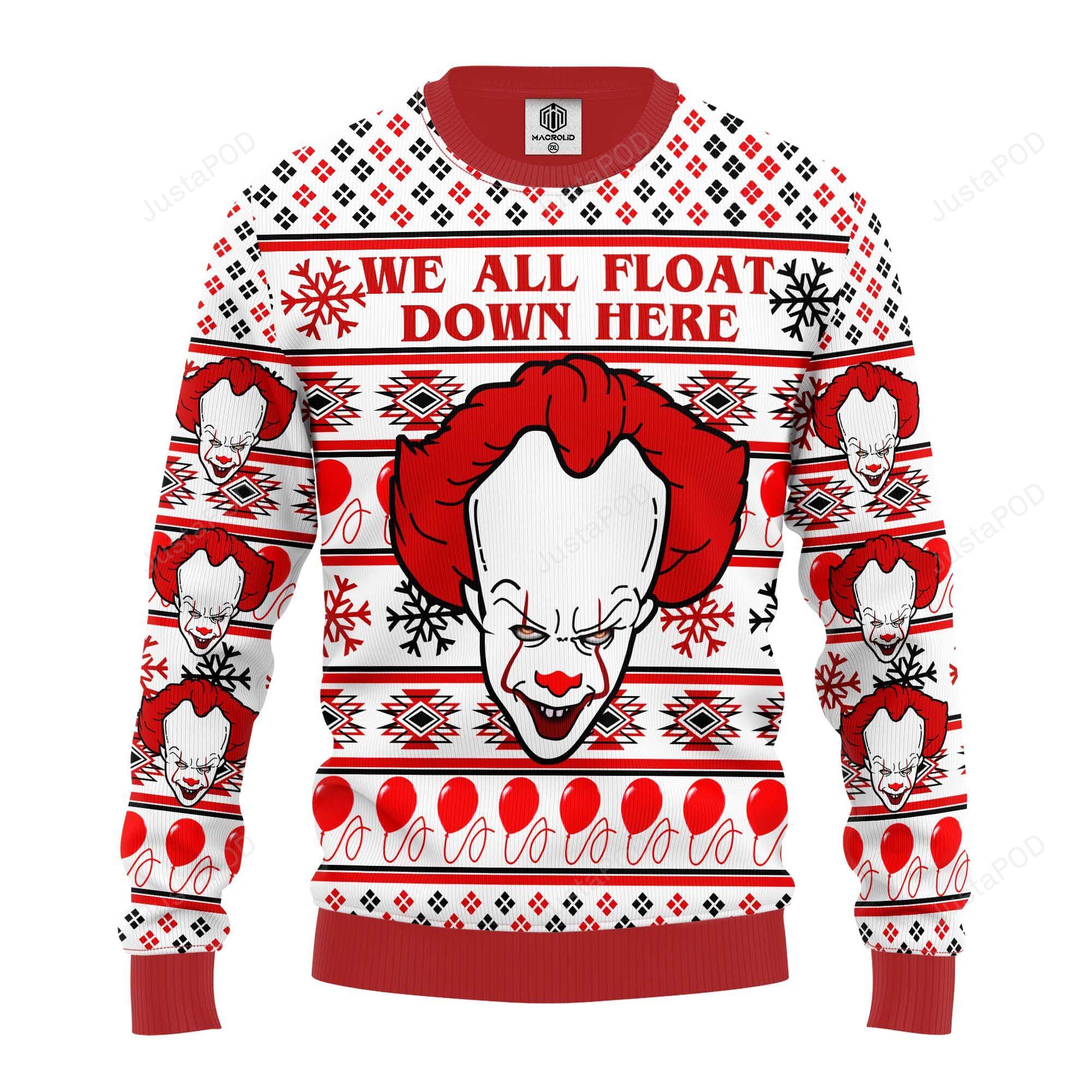 Pennywise Horror Ugly Christmas Sweater Pennywise Horror Ugly Christmas Sweater
