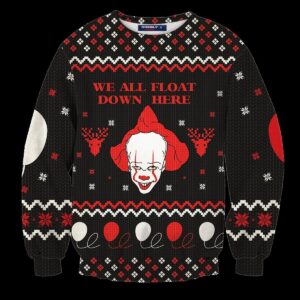 Pennywise We All Float Ugly Christmas Sweater
