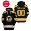 Personalized Custom Name And Number Boston Bruins For Unisex Ugly Christmas Sweater