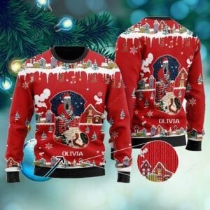 Personalized Funny Zebra Santa Claus Custom For Corgi Lovers On Christmas Days Ugly Sweater