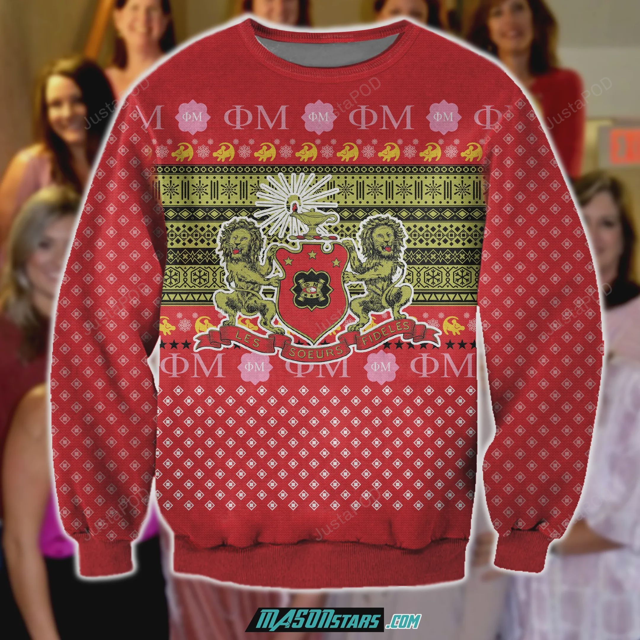 Phi Mu 3D Print Knitting Pattern Ugly Christmas Sweater Phi Mu 3D Print Knitting Pattern Ugly Christmas Sweater