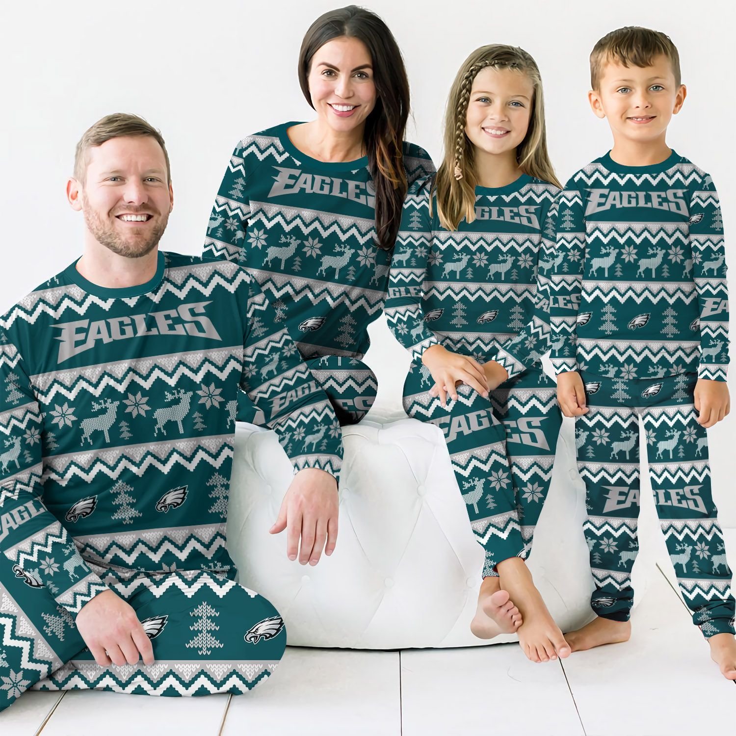 Philadelphia Eagles Best Holiday Matching Family Christmas Pajamas Ugly Christmas Sweater Philadelphia Eagles Best Holiday Matching Family Christmas Pajamas Ugly Christmas Sweater