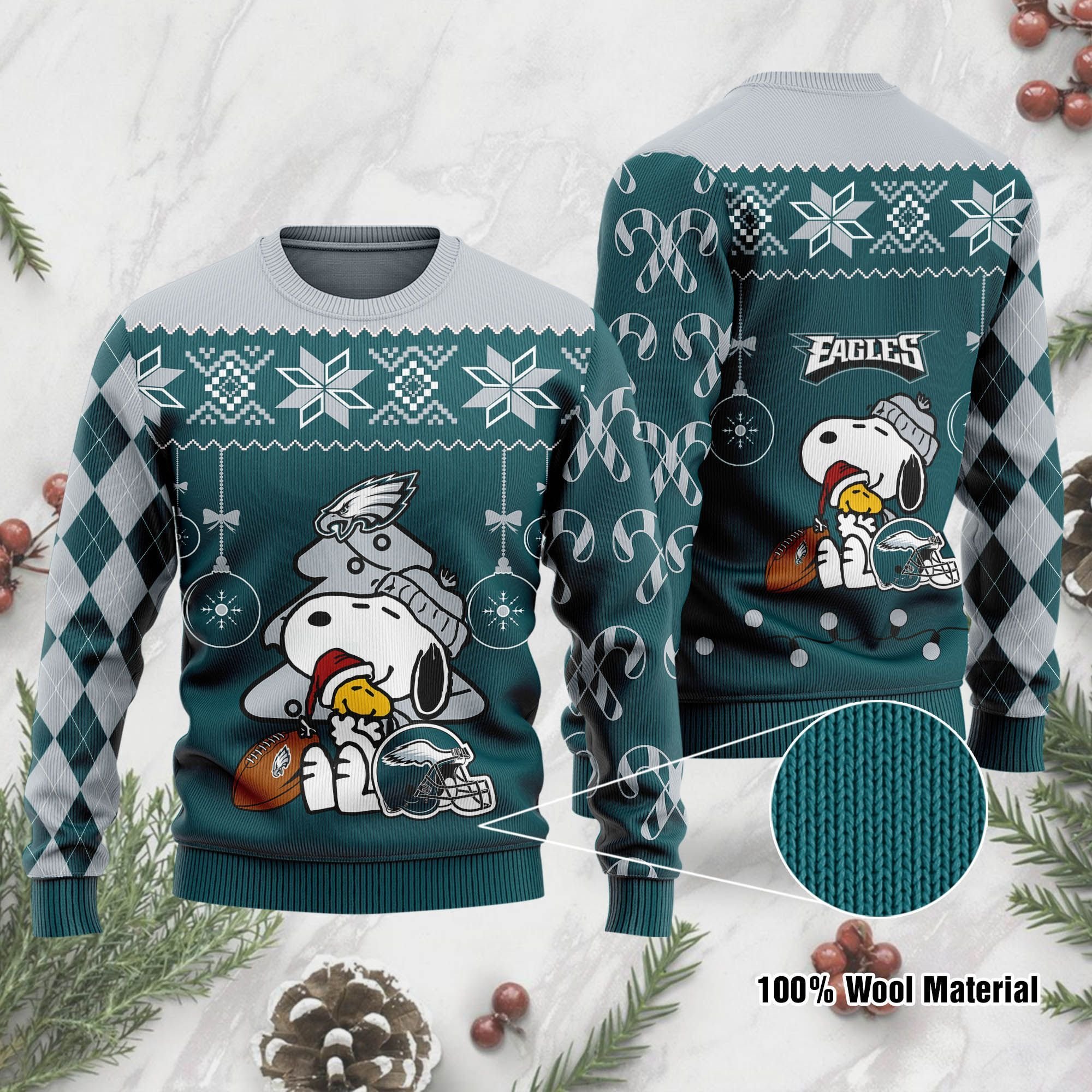 Philadelphia Eagles Funny Charlie Brown Peanuts Snoopy Ugly Christmas Sweater Philadelphia Eagles Funny Charlie Brown Peanuts Snoopy Ugly Christmas Sweater