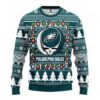 Philadelphia Eagles Grateful Dead Christmas For Fans Ugly Christmas Sweater