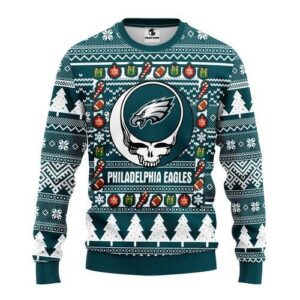 Philadelphia Eagles Grateful Dead Ugly Christmas Sweater
