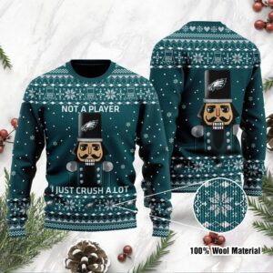 Philadelphia Eagles I Am Not A Player I Just Crush Alot Ugly Christmas Sweater