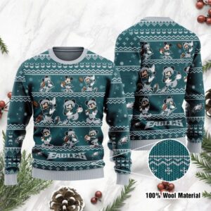 Philadelphia Eagles Mickey Mouse Ugly Christmas Sweater