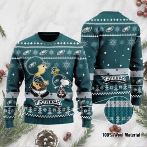 Philadelphia Eagles Snoopy Ugly Christmas Sweater
