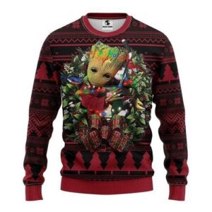 Phoenix Coyotes Groot Hug For Unisex Ugly Christmas Sweater