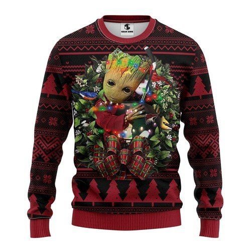 Phoenix Coyotes Groot Hug For Unisex Ugly Christmas Sweater Phoenix Coyotes Groot Hug For Unisex Ugly Christmas Sweater