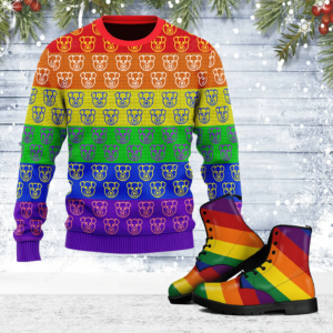 Pig Colorful Rainbow Jeffree Star For Unisex Ugly Christmas Sweater
