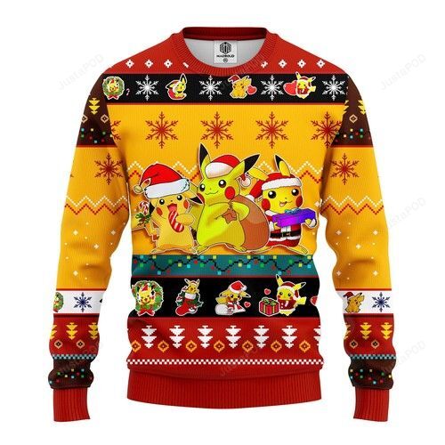 Pikachu Pokemon Christmas For Pokemon Lovers Ugly Christmas Sweater Pikachu Pokemon Christmas For Pokemon Lovers Ugly Christmas Sweater