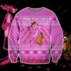 Pink Panther Knitting Pattern 3d Print Ugly Christmas Sweater