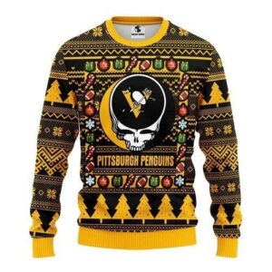 Pittsburgh Penguins Grateful Dead For Unisex Ugly Christmas Sweater
