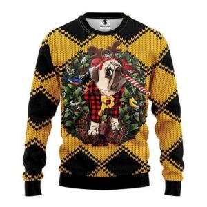 Pittsburgh Pirates Pug Dog For Unisex Ugly Christmas Sweater