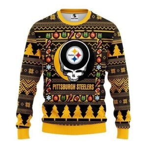 Pittsburgh Steelers Grateful Dead Ugly Christmas Sweater