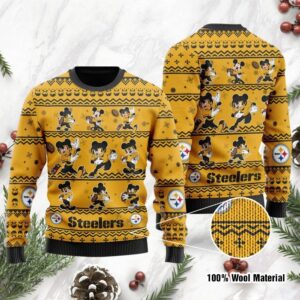 Pittsburgh Steelers Mickey Mouse Ugly Christmas Sweater