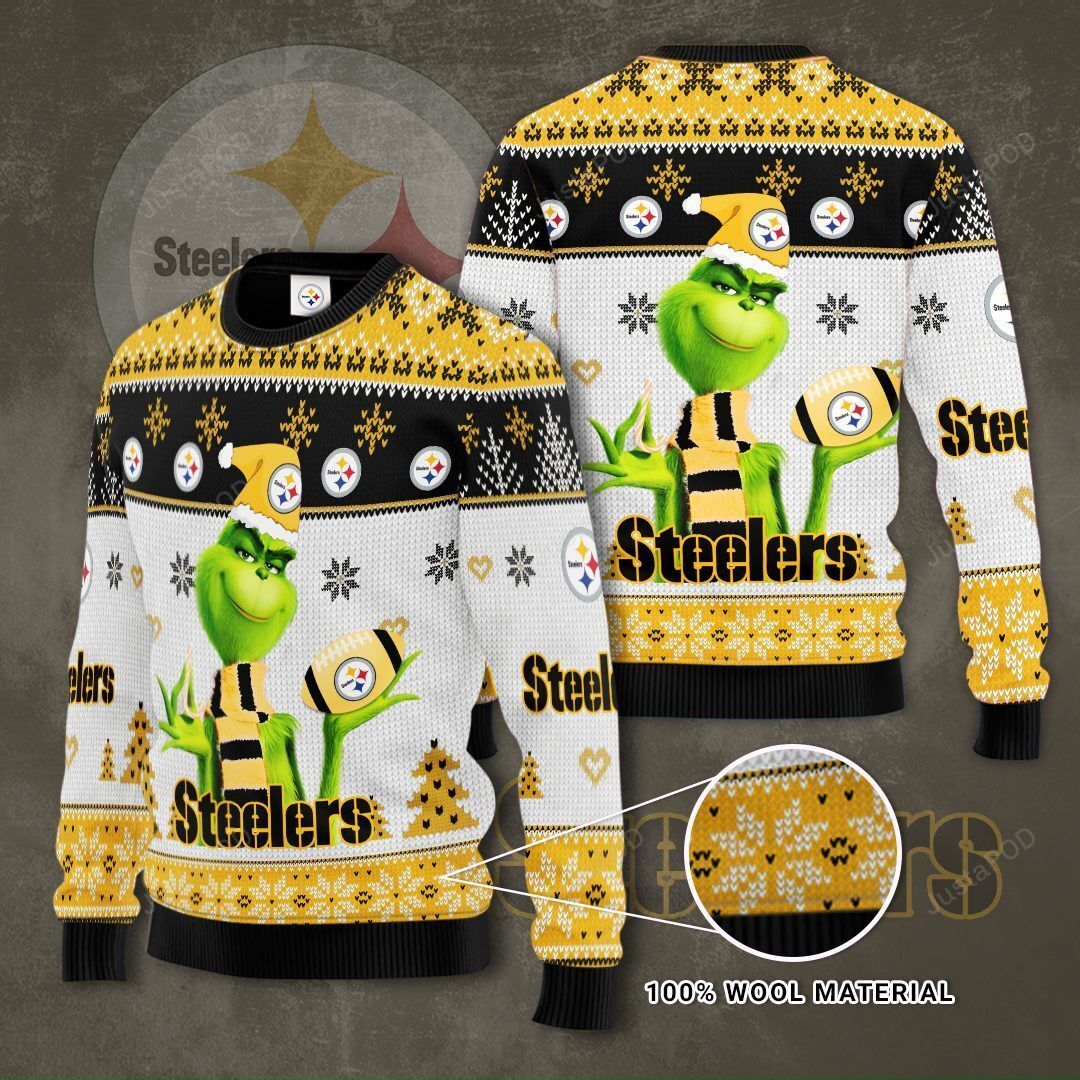 Pittsburgh Steelers The Grinch Ugly Christmas Sweater Pittsburgh Steelers The Grinch Ugly Christmas Sweater