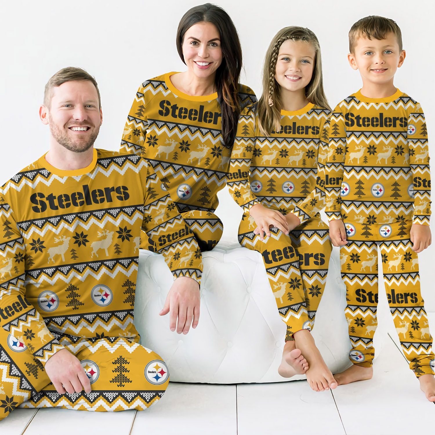 Pittsburgh Steelers Ugly Xmas Design Best Holiday Matching Family Christmas Pajamas Pittsburgh Steelers Ugly Xmas Design Best Holiday Matching Family Christmas Pajamas