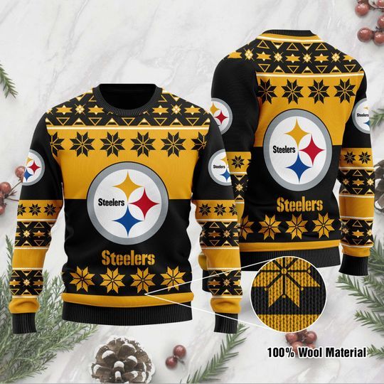 Pittsburgh Steelers Wool Christmas For Fans Ugly Christmas Sweater Pittsburgh Steelers Wool Christmas For Fans Ugly Christmas Sweater